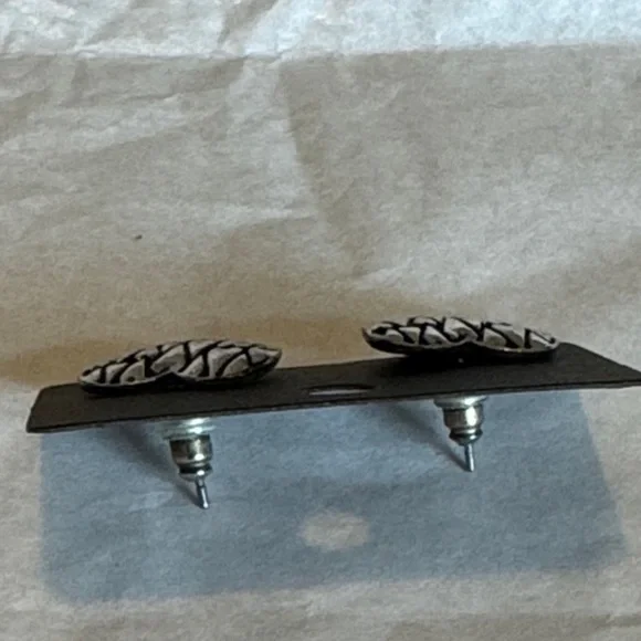 Silver Heart Earrings For Pierced Ears - Picture 8 of 12